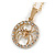18mm D/ Clear Crystal Spider Pendant with Chain in Gold Tone - 40cm L/ 4cm Ext - view 5