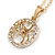 18mm D/ Clear Crystal Spider Pendant with Chain in Gold Tone - 40cm L/ 4cm Ext - view 6