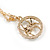 18mm D/ Clear Crystal Spider Pendant with Chain in Gold Tone - 40cm L/ 4cm Ext - view 7
