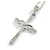 Crystal Small Cross Pendant with Silver Tone Chain - 42cm L/ 4cm Ext - view 5