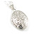 20mm Tall/Silver Tone Oval Locket Pendant with Silver Tone Chain - 43cm L/ 5cm Ext - view 9