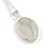 20mm Tall/Silver Tone Oval Locket Pendant with Silver Tone Chain - 43cm L/ 5cm Ext - view 11