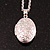 20mm Tall/Silver Tone Oval Locket Pendant with Silver Tone Chain - 43cm L/ 5cm Ext - view 6