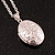 20mm Tall/Silver Tone Oval Locket Pendant with Silver Tone Chain - 43cm L/ 5cm Ext - view 5
