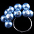 Cluster Of Slateblue Faux Pearl Costume Ring - view 4