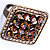 On The Rocks Light Brown Cocktail Costume Ring - view 4