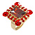 Queen Of Beauty Red Crystal Cocktail Ring