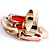 Large Hot Red Bling Cocktail Ring - view 3