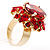 1930S Hollywood Style Hot Red Cocktail Ring - view 2