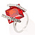 Square Cut Bright Red Crystal Fashion Ring