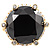 Show Off Jet-Black Crystal Costume Ring - view 3