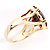 Show Off Ruby Red Coloured Crystal Costume Ring - view 2