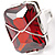 Twisted Rectangular Ruby Red Cocktail Ring - view 2