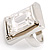 Crystal Clear Rectangular Rock Cocktail Ring