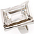 Crystal Clear Rectangular Rock Cocktail Ring - view 3