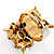 Gold Glass Pearl Rectangular Ring - view 3