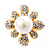 Camomile Imitation Glass Pearl Ring - view 2