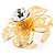 Large Gold Filigree Flower Cocktail Ring