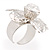 Large Silver Filigree Flower Cocktail Ring - view 3