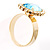 Pear-Cut Skyblue Crystal Ring - view 4