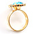Pear-Cut Skyblue Crystal Ring - view 8