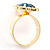 Pear-Cut Navy Blue Crystal Ring - view 8