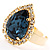 Pear-Cut Navy Blue Crystal Ring - view 11