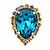 Pear-Cut Turquoise Coloured Crystal Ring - view 5