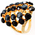 Jet Crystal Grill Cocktail Ring - view 3