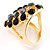 Jet Crystal Grill Cocktail Ring - view 4