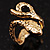 Antique Gold Snake Fashion Ring - view 4