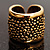 Vintage Gold Textured Wide Band Ring - view 7