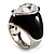 Pear-Cut Clear Swarovski Crystal Fashion Ring - view 5