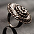 Silver-Tone Vintage Twirl Fashion Ring