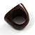 Oval Wood With Horizontal Shell Inlay Fashion Ring - view 4