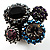 Coloured Cluster Vintage Ring - view 2
