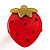 Red Plastic Strawberry Ring - view 2