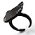 Cute Little Kitty Black Plastic Ring - view 2