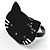 Cute Little Kitty Black Plastic Ring - view 3