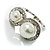 Rhodium Plated Faux Pearl Crystal Accent Ring (Snow White) - view 2