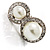 Rhodium Plated Faux Pearl Crystal Accent Ring (Snow White) - view 6