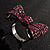 Fancy Magenta Crystal Bow Ring - view 3