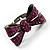 Fancy Magenta Crystal Bow Ring - view 5