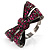 Fancy Magenta Crystal Bow Ring - view 6