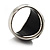 Dome-Shaped Enamel Ring (Black & White) - view 4