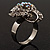 Clear Crystal Swirl Cocktail Ring - view 8