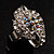 Clear Crystal Swirl Cocktail Ring - view 10