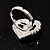 Clear Crystal Heart Ring - view 4
