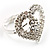 Clear Crystal Heart Ring - view 13