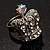 Clear Crystal Crown Cocktail Ring - view 8